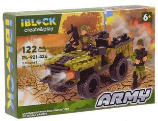 Конструктор IBLOCK Армия Военный пикап 122 дет PL-921-426 фото