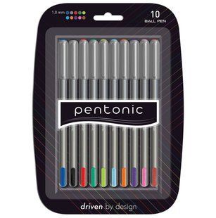 Набор шариковых ручек 10 цветов 1 мм Pentonic Linc 412199 фото