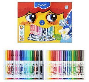 Фломастери Marco Super Washable Jumbo 36 кольорів 1632-36CB фото