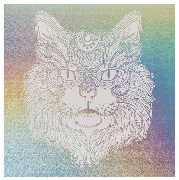 Розмальовка антистрес SANTI Holographic Animals срібна 24 аркуша 742956 фото