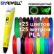 3D ручка Myriwell 2 RP100B (Оригінал) з LCD екраном +комплект пластику 25 кольорів, 125 метрів +трафарети m255j1 фото 1