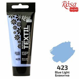 Краска акриловая для тканей Rosa Talent Голубая 60мл 263460423 фото