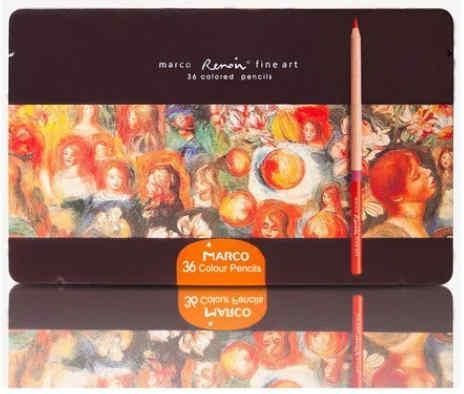 Олівці кольорові Marco Fine Art 36TN у метал. кейсі Fine Art 36ТN фото