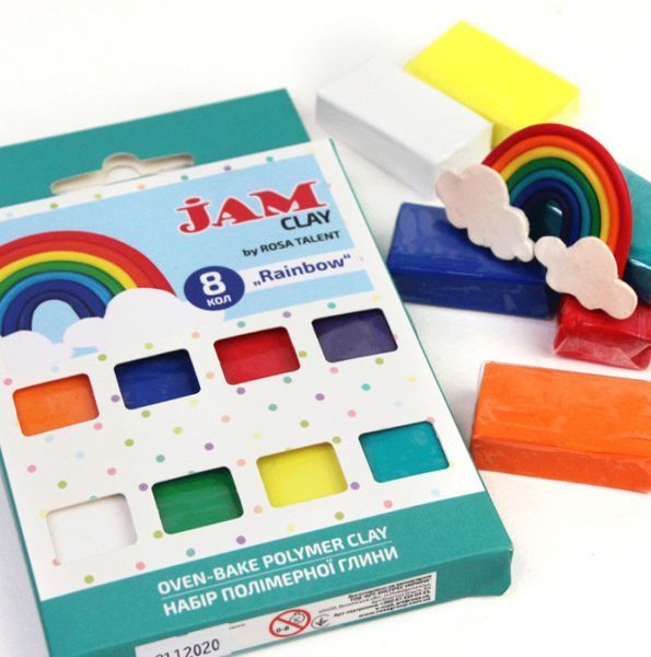 Набор полимерной глины Jam Clay Rainbow 8х20г 5059006 фото