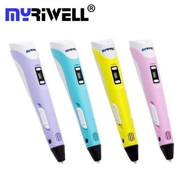 3D ручка Myriwell 2 RP100B (Оригінал) з LCD екраном +комплект пластику 30 кольорів, 300 метрів +трафарети m3010j фото