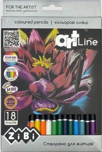 Карандаши цветные ZiBi Art Line круглые 18 цветов ZB.2433 фото