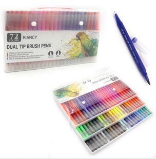 Набор двусторонний линер / кисточка Josef Otten 72 цвета Riancy Dual Tip Brush Pens MKB-04371-72 фото