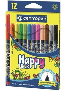 Набор лайнеров Centropen Happy Liners 0.3 мм 12 цветов 2521 фото