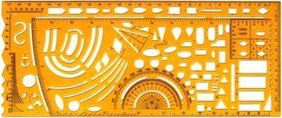 Лінійка Шаблон для креслення Військовий (Офіцерська лінійка) 4358 фото