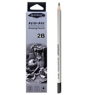 Карандаши чернографитные 2B Artmate Acmeliae 12шт 8000-2B фото
