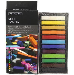 Пастель Soft pastel суха м`яка 12 кольорів Art Nation SOP1210RC фото