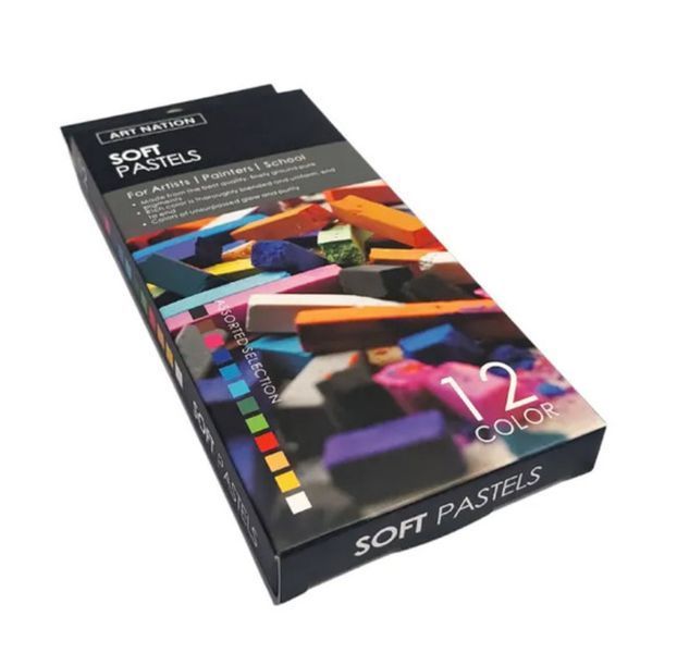 Пастель Soft pastel сухая мягкая 12 цветов Art Nation SOP1210RC фото