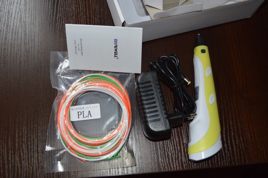 3D ручка Myriwell 2 RP100B (Оригинал) с LCD экраном +комплект пластика 25 цветов, 250 метров +трафареты mt2510r фото