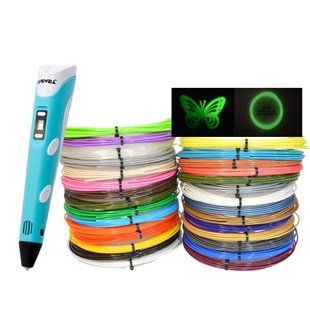 3D ручка Myriwell 2 RP100B (Оригинал) +комплект Эко-пластика 30 цветов 150 метров +трафареты m305b фото